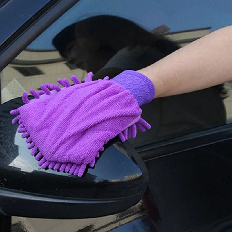 1/3/5pcs Microfiber Car Wash Gloves Auto Gloves Ultra Absorbent Wash Car Sponge Scratch Free Microfiber Car Cleaning Tool