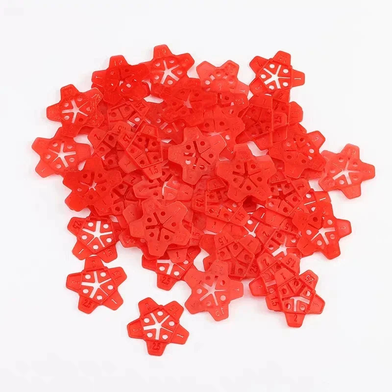 50pcs 1-3mm Removable Wall Tiles Ceramic Gap Locator Cross Tile Leveling System Gap Floor Construction Tools Reuse