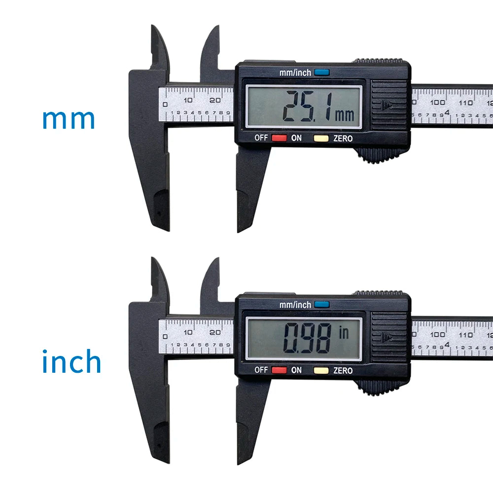 150mm 100mm Electronic Digital Caliper Carbon Fiber Dial Vernier Caliper Gauge Micrometer Digital Ruler Measuring Tool