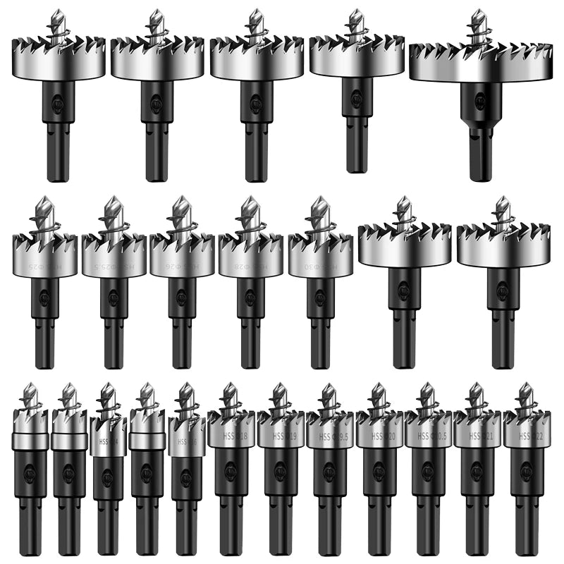 12-100mm Hard Metal Drill Bits Set Hole Saw Heavy Duty Hole Opener Hole Cutter For Metal Iron Wood Plastic Tool Accessories