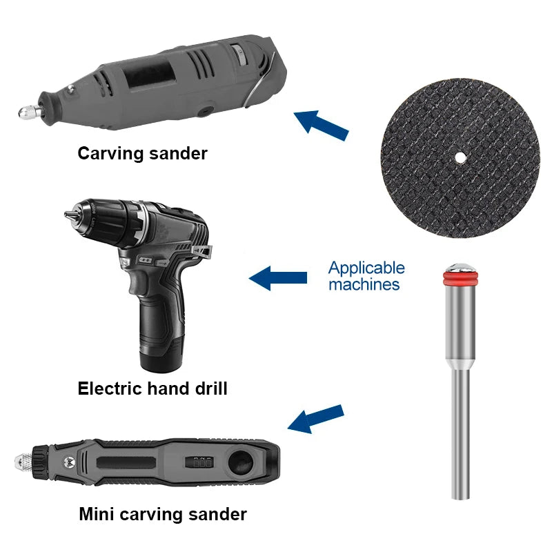 CMCP 101/102pcs Metal Cutting Disc For Dremel Grinder Rotary Tool Circular Saw Blade With Mandrels Abrasive Cutting Disc