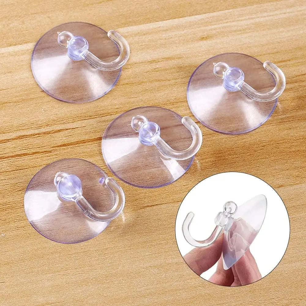 10/5Pcs Suction Cup Hooks Strong Suction Cup Holder with Plastic Hooks For Glass Window Wall Hook Hanger Home Kitchen Bathroom