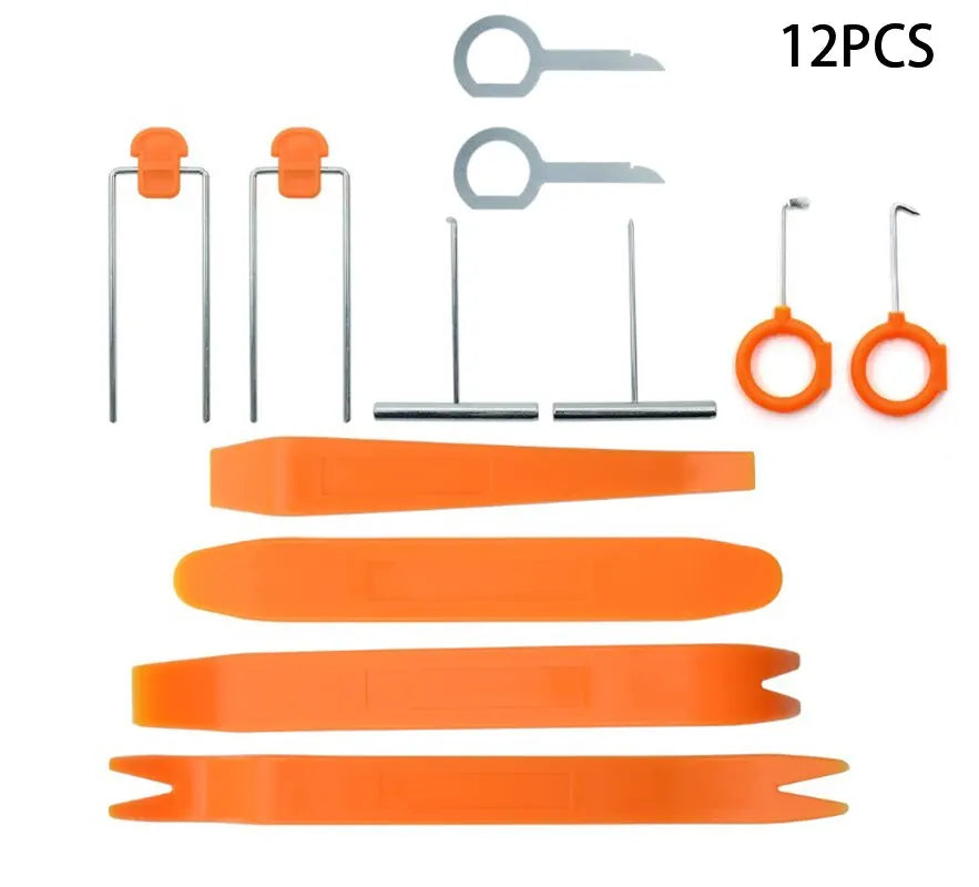 12-teiliges Auto-Handwerkzeug, Auto-Entfernungsset, DVD-Stereo-Umrüstsatz, Innenausstattung aus Kunststoff, Armaturenbrett, Entfernungswerkzeug, Reparaturwerkzeug 