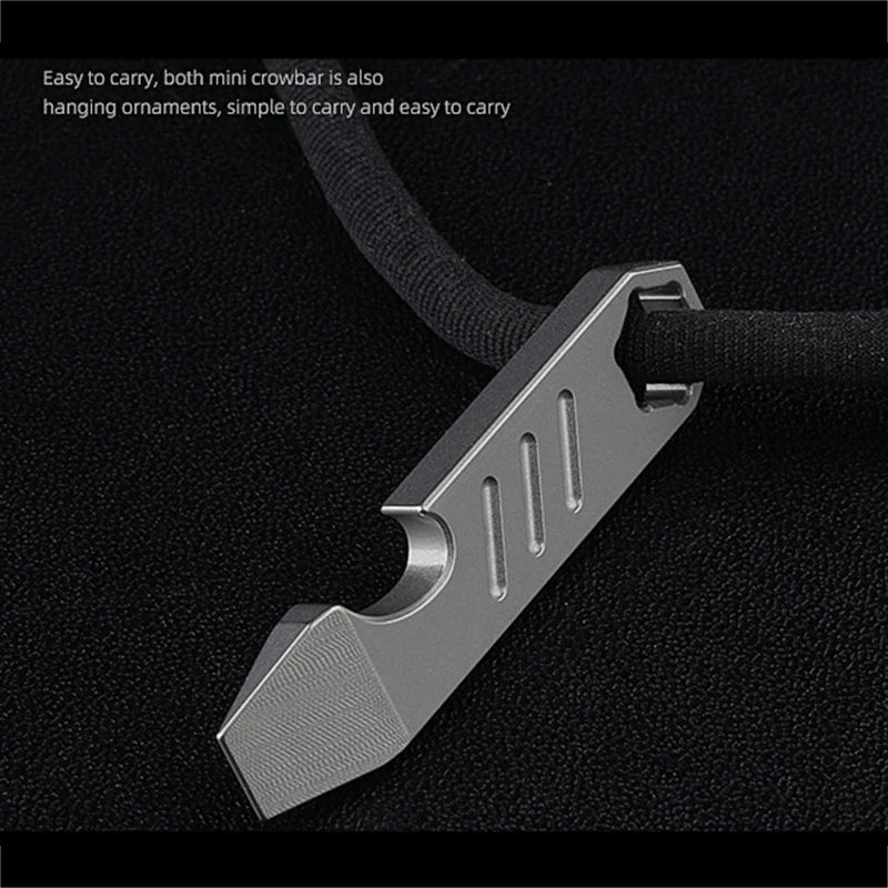 TC4 Titanium Alloy Pry Bar Mini Crowbar EDC Multifunctional Pocket Tool Outdoor Bottle Opener Exquisite Gift