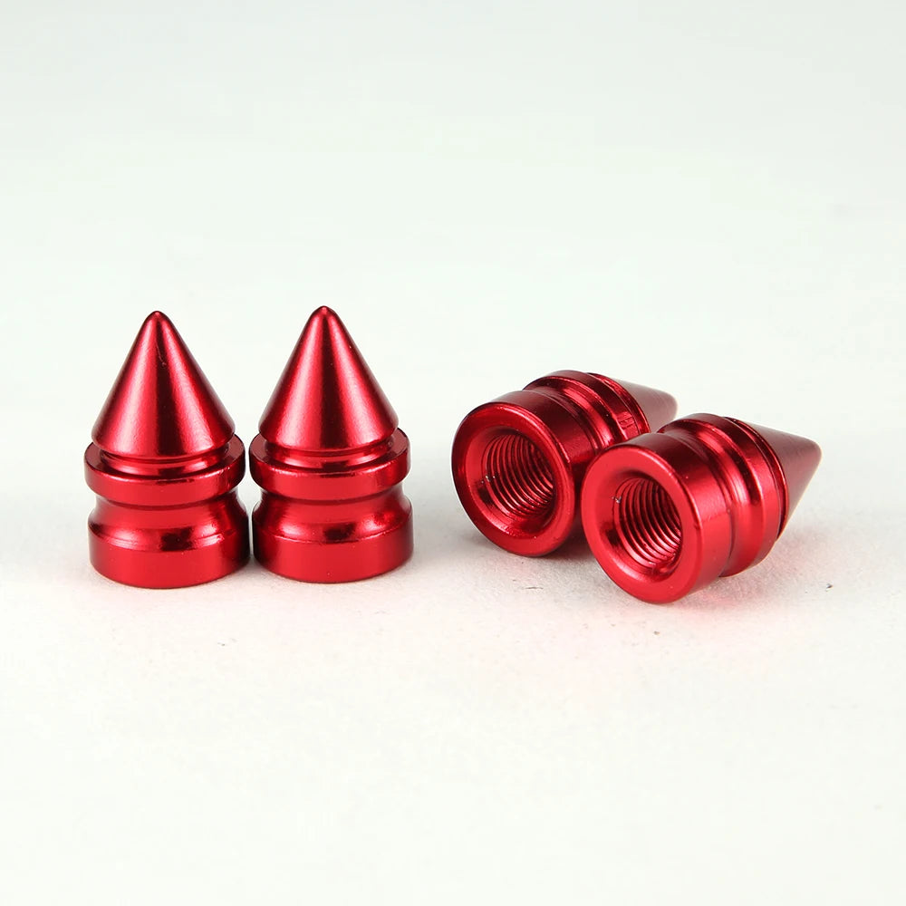 4pcs Car Tire Valve Cap Grenade Aluminum Tyre Valve Stem Cover Air Dust Cap Tire Valve Truck Bike Wheel Rim Valve Stem Cap