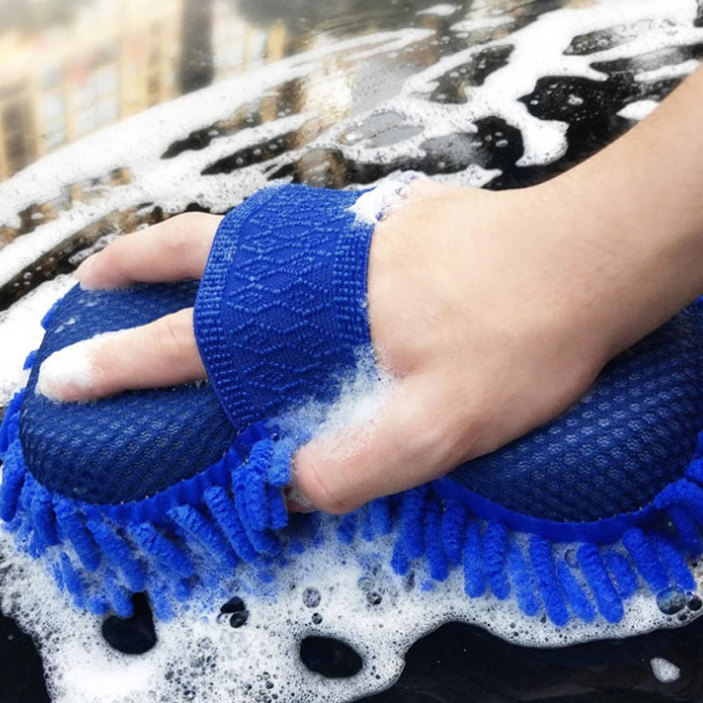 Car Cleaning Sponge Car Wash Care Washing Brush Pad Cleaning Tool Microfiber Polishing Dusting Scratch-free Washing Cars Floors