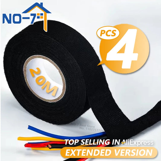 Electrical Tape Heat Resistant Harness Tape Insulation Automotive Fabric Cloth Tape Waterproof Noise Resistance Adhesives Tape - ToolFlx