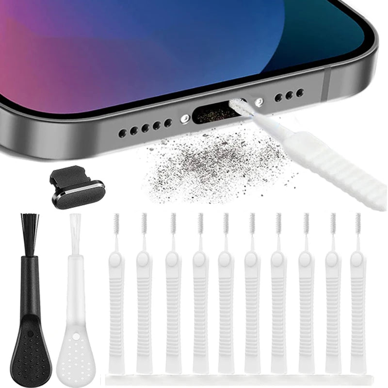 13-teiliges Reinigungs-Tool-Kit zur Staubentfernung von Handy-Lautsprechern für iPhone 14 13 Pro Max, staubdichte Reinigungsbürste für Kopfhörer-Ladeanschluss 