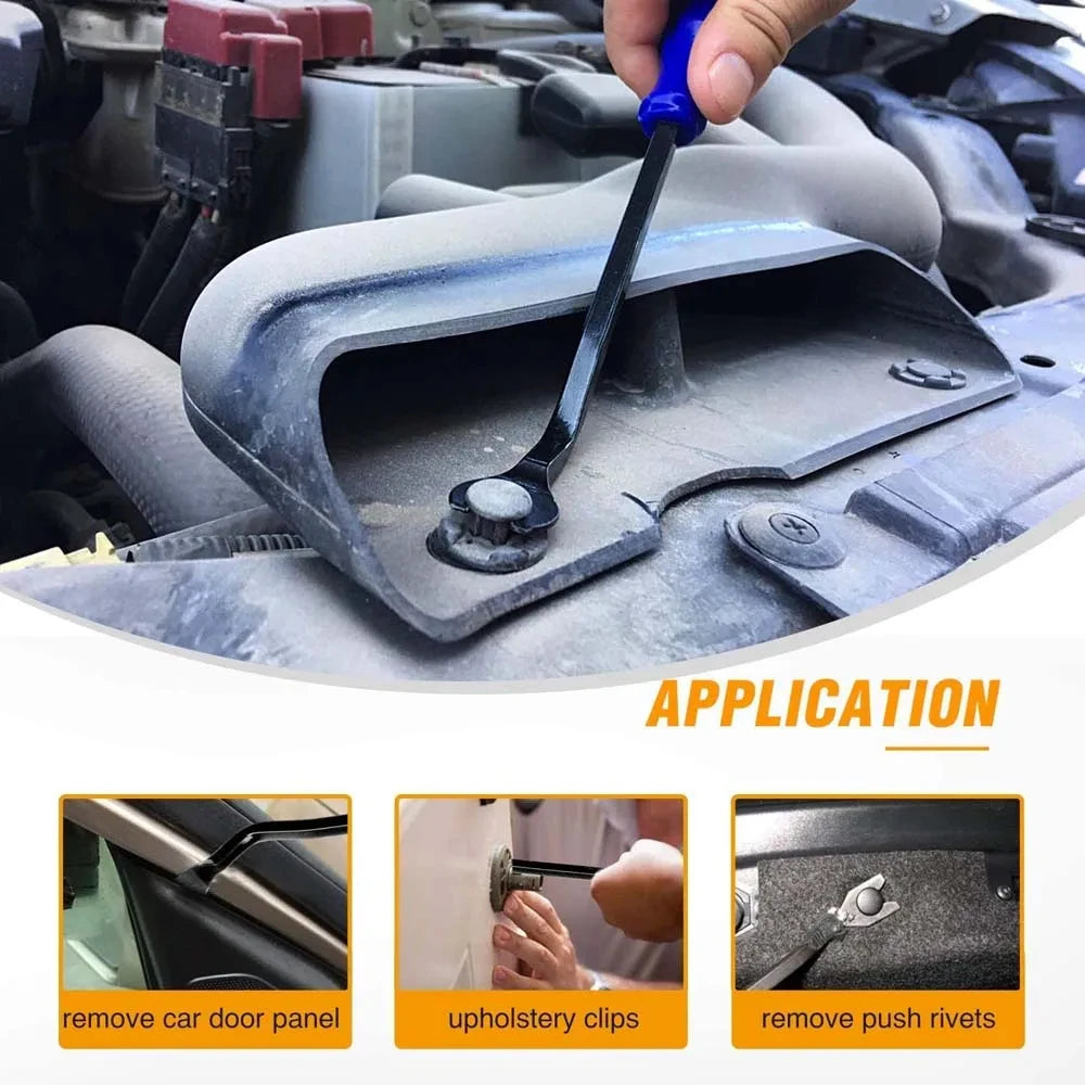 Auto Door Clip Panel Trim Removal Tool Car Audio Disassembly Kits Navigation Disassembly Installer Prying Automobile Nail Puller - ToolFlx