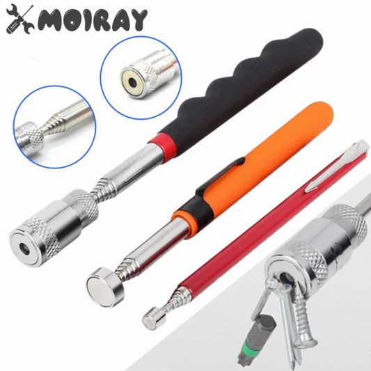 Telescopic Magnetic Pen with Light Portable Magnet Pick-Up Tool Extendable Long Reach Pen Tool for Picking Up Screws Nuts Bolt