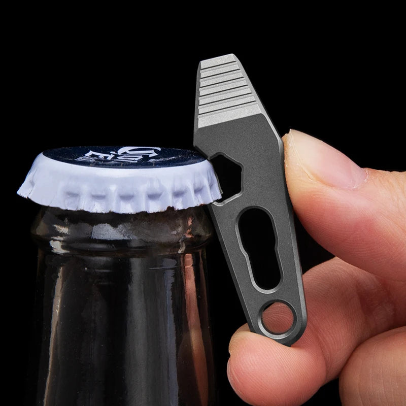 TC4 Titanium Alloy Pry Bar Mini Crowbar EDC Multifunctional Pocket Tool Outdoor Bottle Opener Exquisite Gift