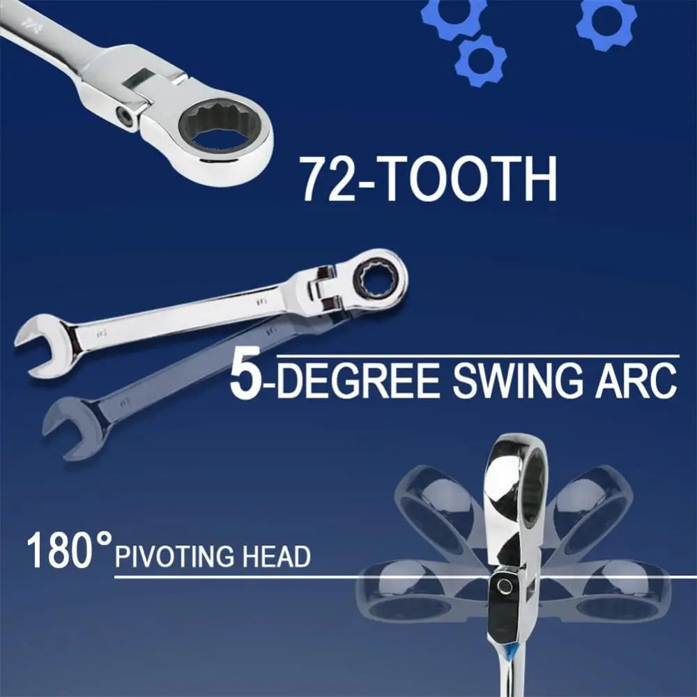 6mm 7mm 8mm 10mm 11mm Dual Heads Ratchet Combination Dicephalous Wrench Spanner Quick Release Hand Tools