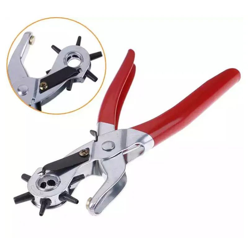 Multi-function Leather Belt Hole Punch Plier Useful Round Hole Punching Machine Watchband Strap Leathercraft Household Hand Tool