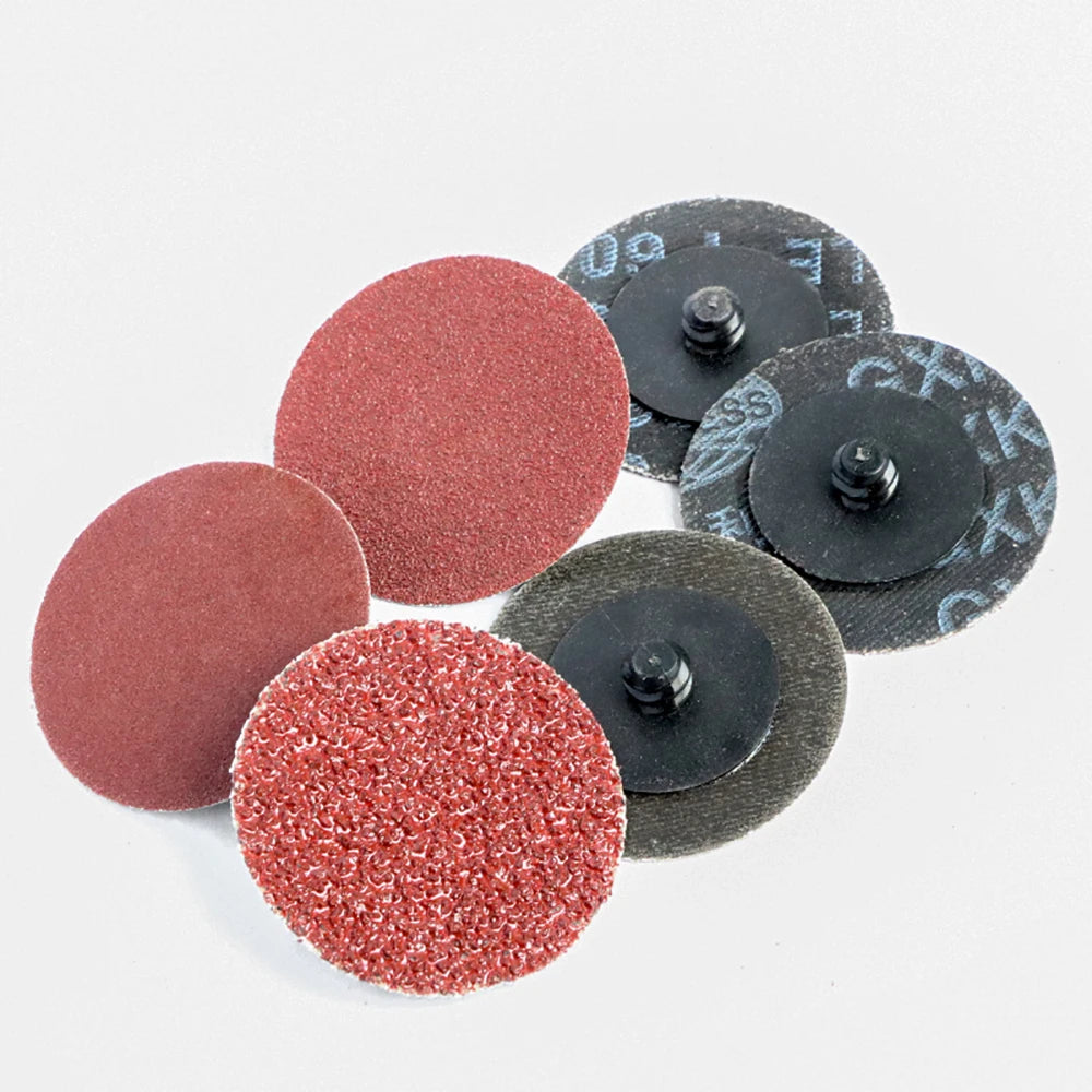 25/50/75mm Roll Lock R-Type Quick Change Discs Red Grain Sanding Disc Metal Surface Conditioning Die Grinder Accessories