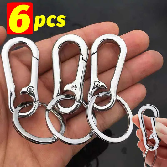 2/4/6 stücke Kürbis Schnalle Schlüsselanhänger Klettern Haken Edelstahl Auto Starke Karabiner Schlüssel Kette Metall Taille Hängen Schlüssel Ring Clips 