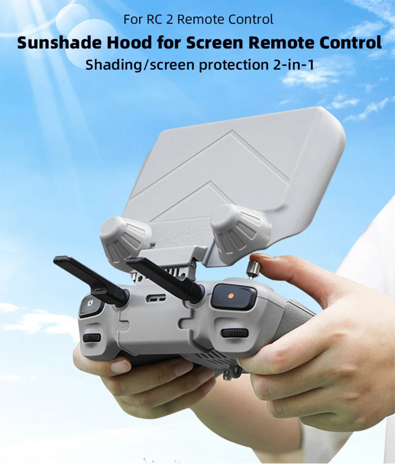 RC 2 Remote Control Accessories RC Silicone Case Neckstrap Sun Hood Joystick Screen Shell Protector for DJI Mini 4 Pro AIR 3