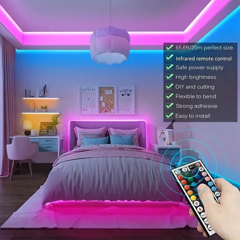 LED-Leuchten Bluetooth 5050 SMD USB-LED-Streifen Alexa APP-Steuerung WIFI RGB Klebeluces LED-TV-Hintergrundbeleuchtung Lampen für die Raumdekoration 