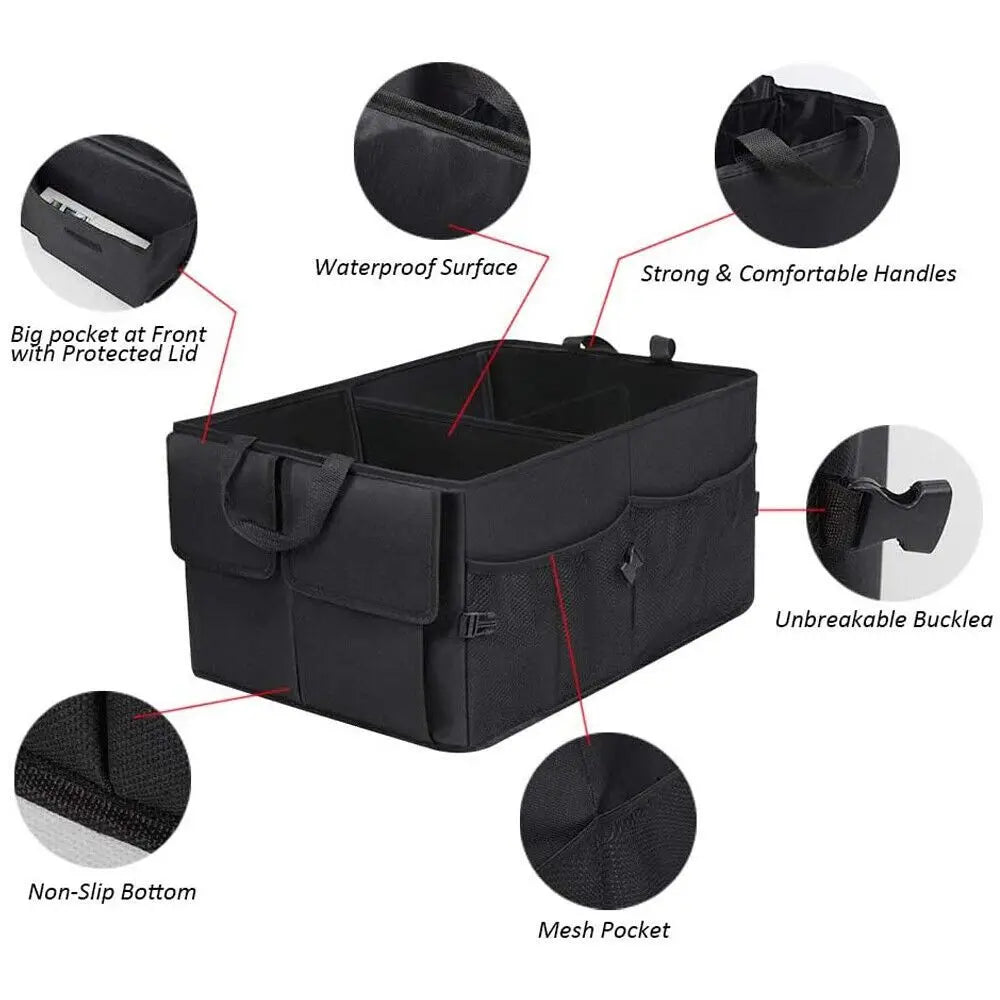 Car Trunk Storage Bag Folding Multifunction Container Tool Food Storage Bags Organizer Trunk Box for Universal Car