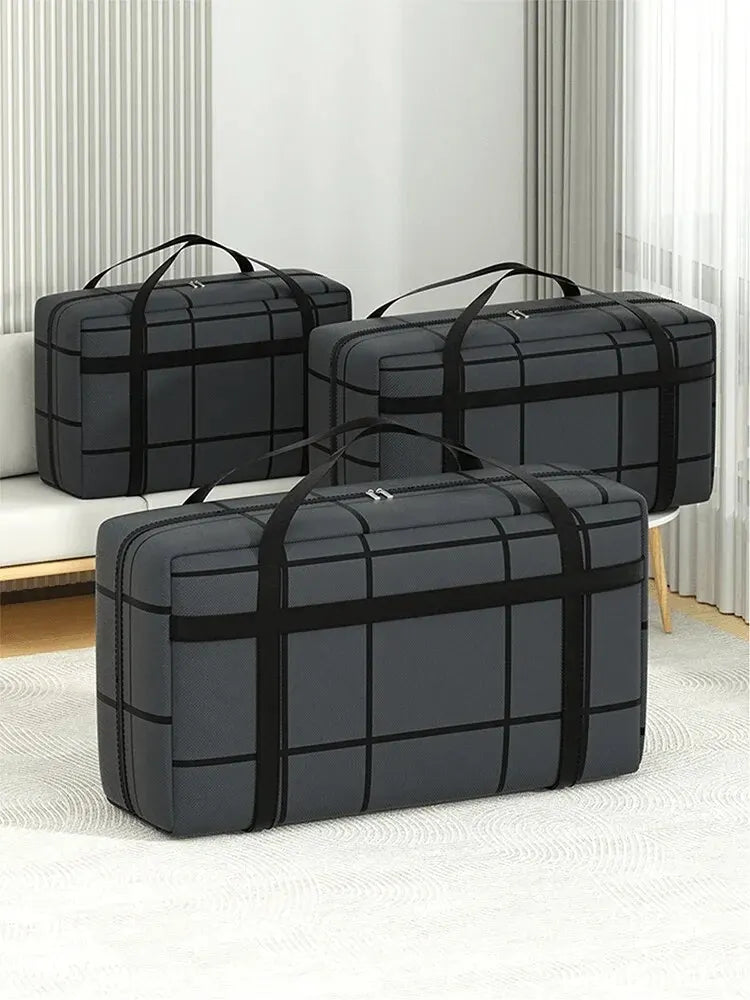 1PC Large Capacity and Super Load-bearing Black Composite Material Storage Bag, Dustproof and Moisture-proof with Zipper - ToolFlx