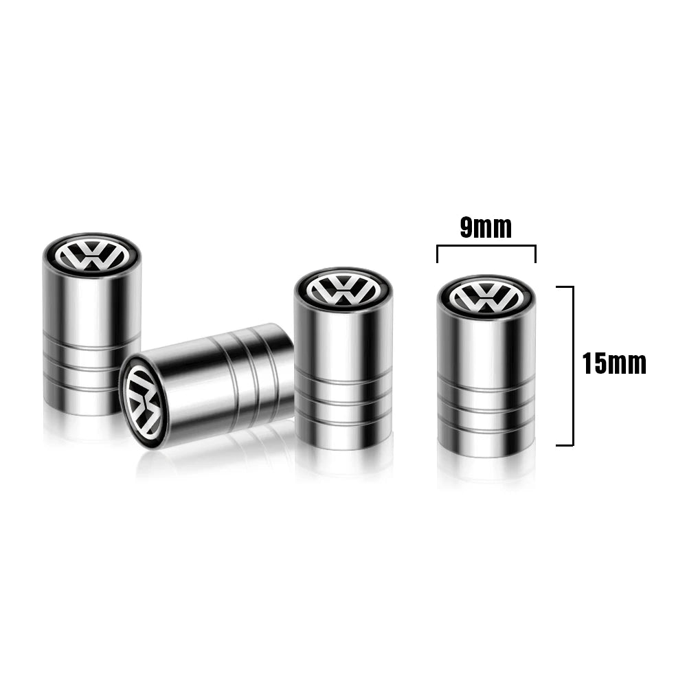 Car 3D Metal Logo Wheel Stem Air Valve Caps Tire Dust Cover For Volkswagen VW GTI R Golf 7 Polo Tiguan Passat Jetta Lavida Rline