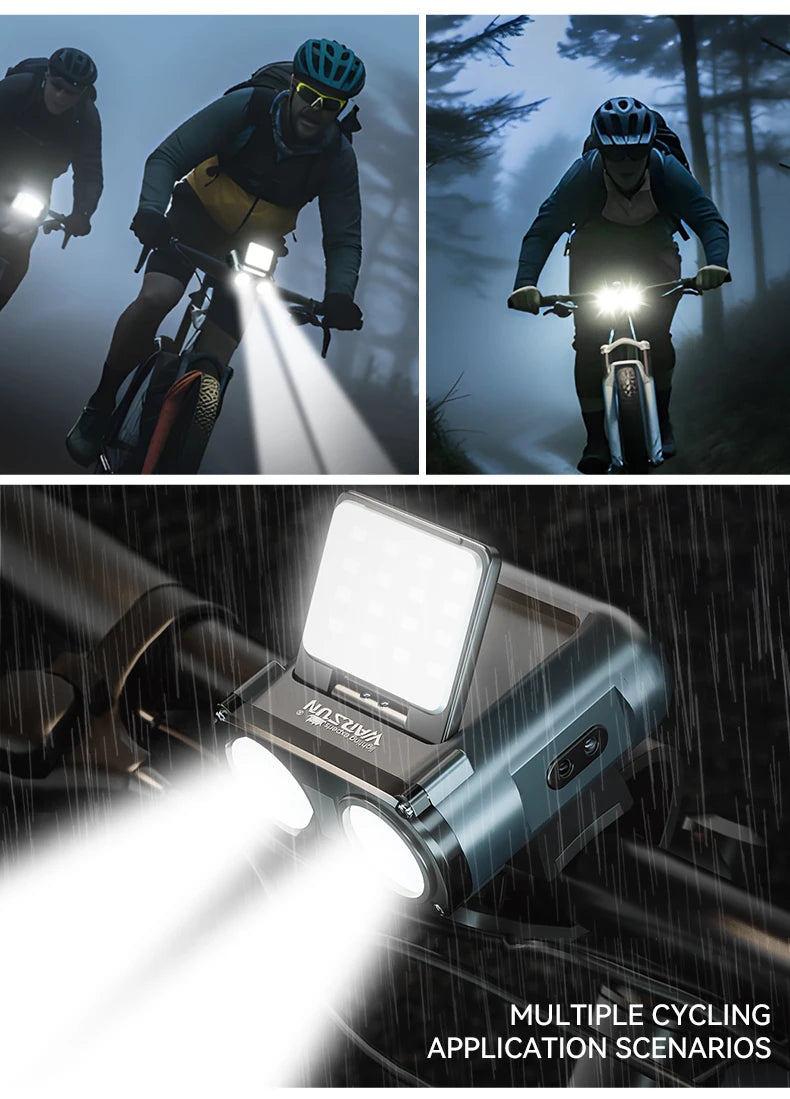 Lampe frontale Warsun Owl Type-c rechargeable, éclairage rotatif portable pour la chasse, lampe de poche à LED, éclairage avant pour vélo de pêche