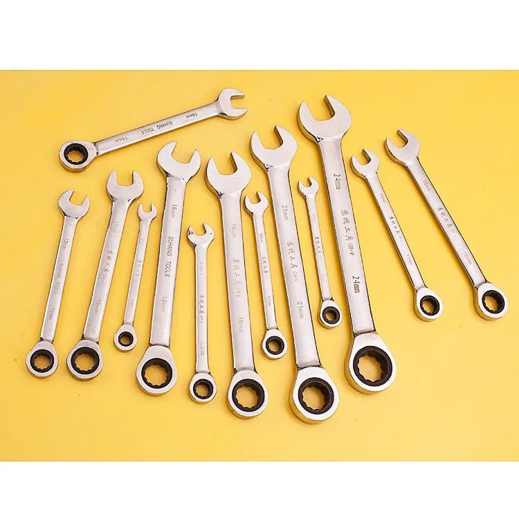 Ratchet Combination Metric Wrench Set Hand Tools Torque Gear Socket Nut Tools a set of key