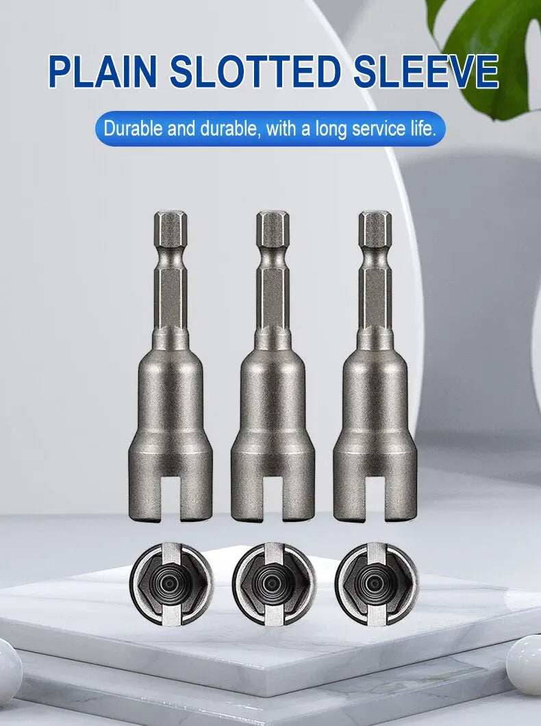 Natural Slotted Butterfly Hole Socket Wrench 65mm Hexagonal Handle Electric Screwdriver Wing Nut Socket Tool