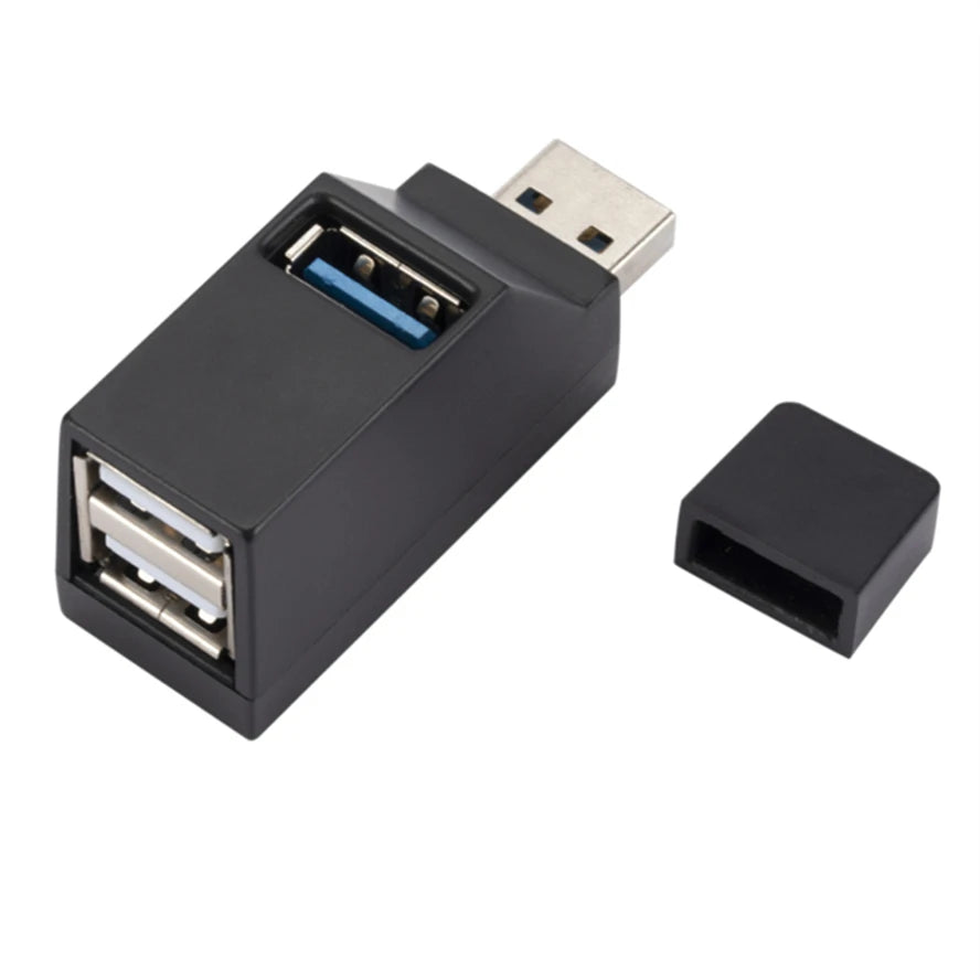 Mini adaptateur de concentrateur USB 3.0, rallonge, répartiteur USB multiple pour ordinateur portable, MacBook, concentrateur USB 2.0 à 3 ports haute vitesse, accessoires PC 