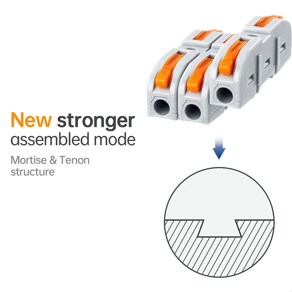 Quick Splicing Multiplex Butt Wire Connector Compact Electrical Cable Terminal Block Home Wiring Connectors for Circuit Inline