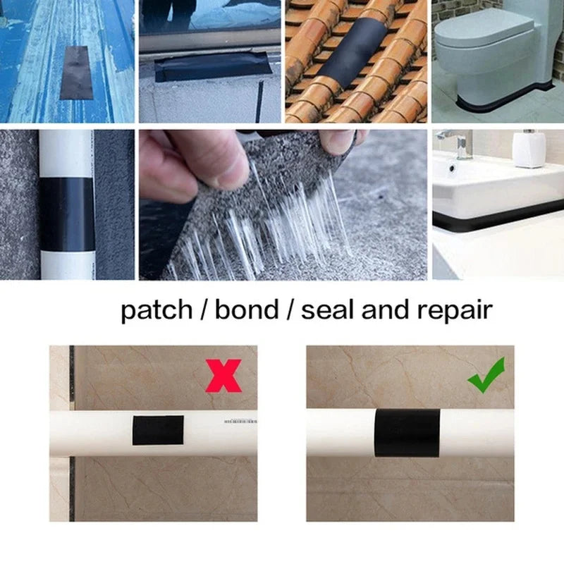 Waterproof Super Fix Tape Flexible Seal Adhesive Rubberized Sealing Leak Repair Patch duct tape Caulk Strip Anti-leakage Sticker