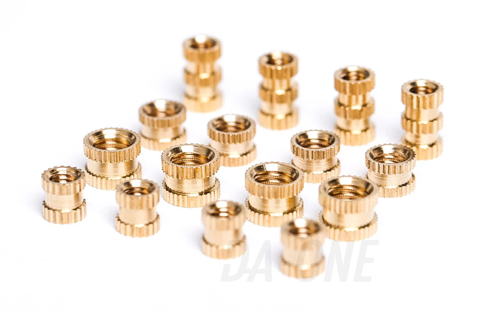 Brass Heat Set Insert Nut Hot Melt Nuts insert Thread Knurled Embedment Copper Nut Assortment Kit for Attach 3D Prints M2-M6