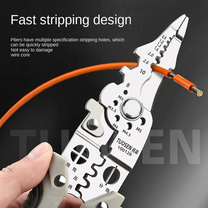 Multi Functional Electrician Pliers For Wire Splitting And Stripping, Specialized For Electricians