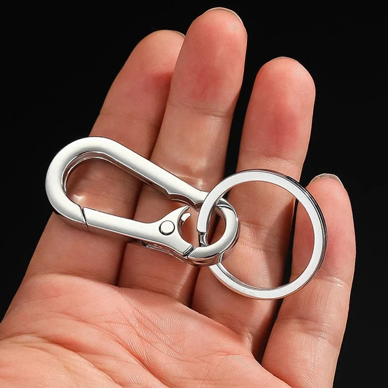 5 Stücke Kürbis Schnalle Schlüsselanhänger Kletterhaken Edelstahl Auto Starke Karabiner Form Schlüsselanhänger Zubehör Metall Schlüsselanhänger Ring 