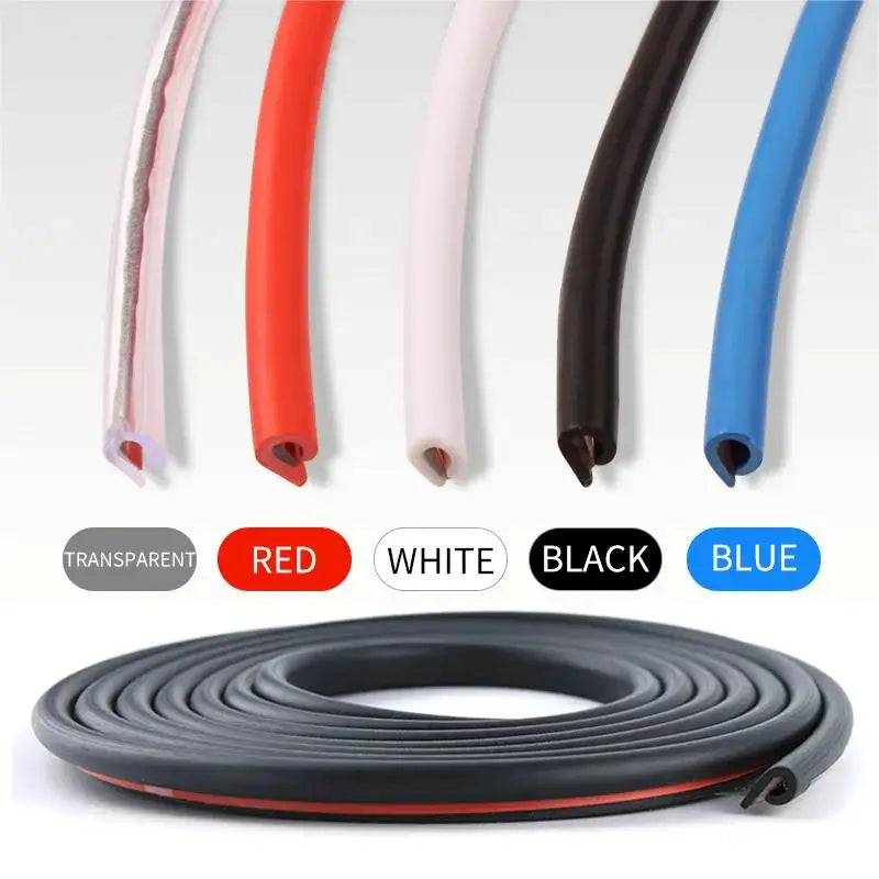 2M/5M Car Door Protector Rubber Anti-Scratch Seal Protector Car Door Soundproof And Guard Strip Door Bottom Anti-collision Strip