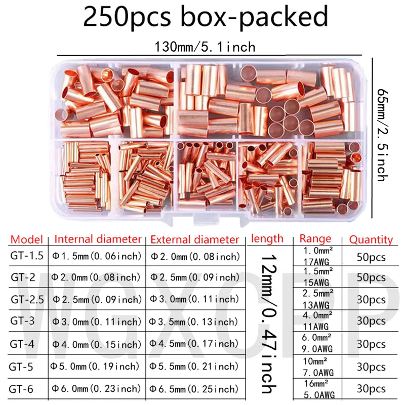 Boxed Crimp Terminal,Electrical Connector,U/O Shaped,Splicing Termination 2.8/4.8/6.3mm,Wire Connector,Cable Termination Pliers