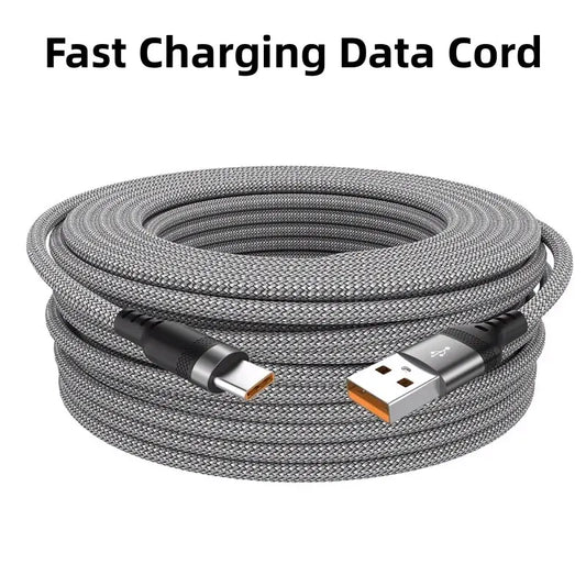 Extended 5-Meter Type-C USB Android 5A Super- Charging Cable Suitable For Huawei, Xiaomi, Vivo, And Leeco Phone Data Cable