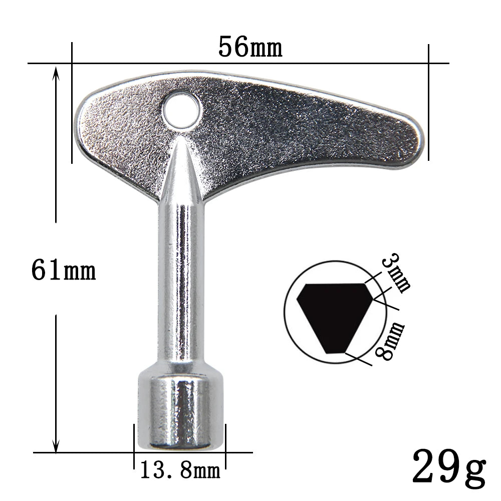 Clé triangulaire interne multifonctionnelle, compteur d'eau d'ascenseur, armoire de commande électrique, compteur électrique, vanne, outils ménagers 