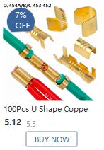 453 /453C U-shaped terminal tab cold inserts terminal wire connector terminales electricos small teeth terminal 0.3-4.0mm²