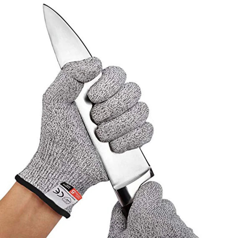 Grade 5 Cut Resistant Gloves Kitchen HPPE Scratch Resistant Glass Cutting Safety Protection for Gardeners