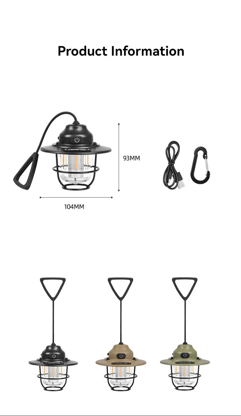 ShineTrip Vintage Ultra Long Endurance Camping Atmosphere Lights Rechargeable Tent Lights