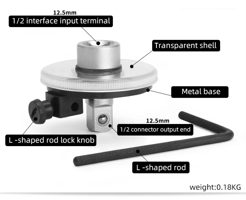 Torque Wrench Torquemeter Dial Hand Tool Auto Service Equipment Garage Calibrated In Degrees Automotive Tools Car Repairing