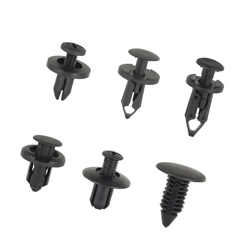 190PCS Set Car Universal Buckle 6 Models Size Fastenr Rivet Clamping Fastener Buckle Car Accessory ABS Material Fixed Screw