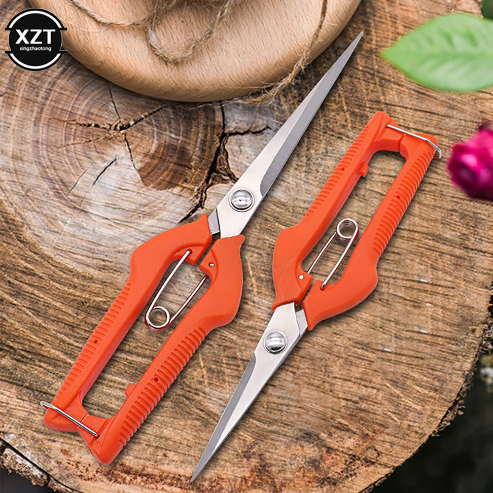 Plus Size Fruit Picking Scissors Stainless Steel Gardening Tool Scissors Fruit Picking Fruit Thinning Pruning Shears Hand Tools