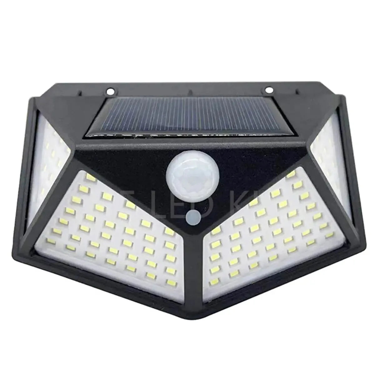 Lot de 6 réflecteurs à 100 LED avec détecteur de mouvement, lampe solaire, décoration de jardin, éclairage à capteur LED solaire, projecteur étanche 