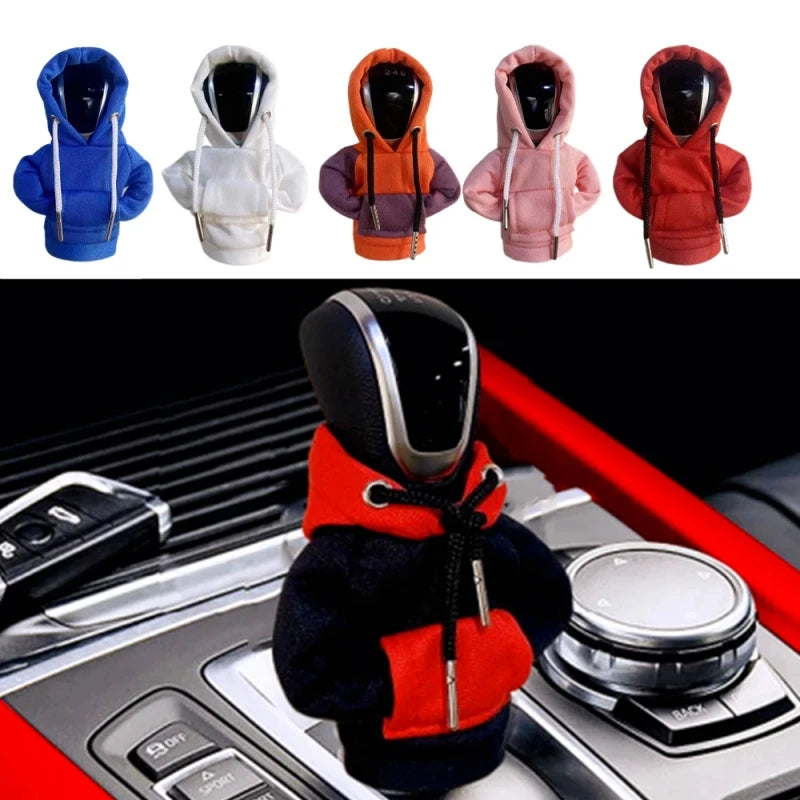 Gear Shift Knob Hoodie Poleron Change Speed Lever Sweatshirt Car Gear Shift Cover Hoodie Car Gearbox Hood For Car Gear Lever