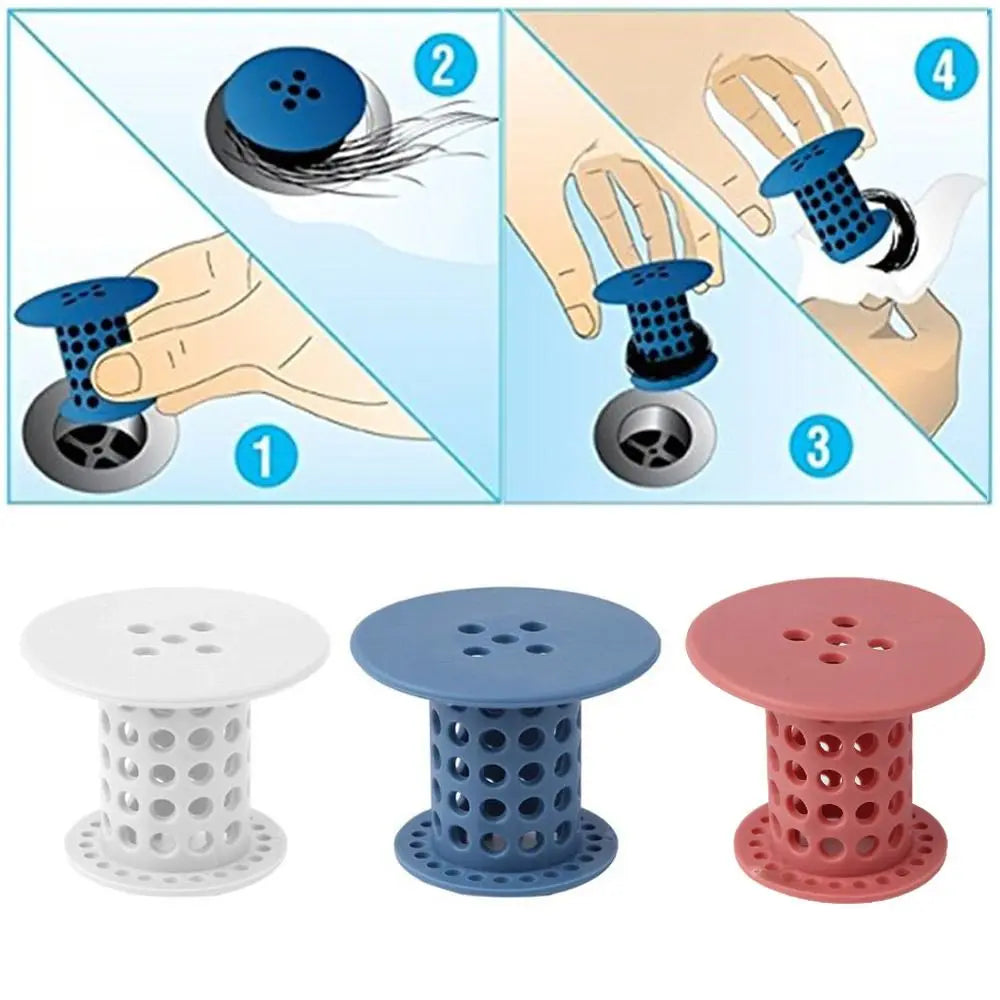 Durable Shower Rubber Floor Drain Bathroom Sink Hair Catcher Tub Drain Protector Sink Stopper Plug