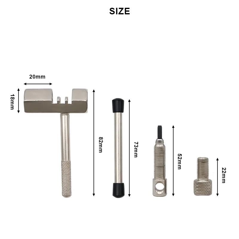 Fahrrad-Reparatur-Werkzeug-Set, Kettenverschleiß-Checker, 6/7/8/9/10/11-Gang-Gelenk, magische Schnalle, MTB-Kettengliedzange, Fahrradschnalle, Kettenbrecher 