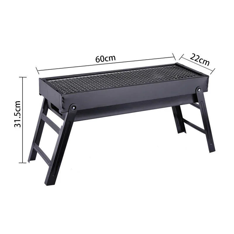 New Large BBQ Barbecue Grill Folding Portable Charcoal Outdoor Camping Picnic Burner Foldable Charcoal Camping Barbecue Oven