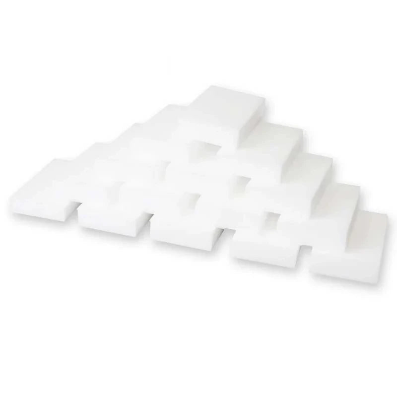 Lot de 100 éponges en mélamine, éponges de nettoyage magiques pour cuisine, salle de bain, outils de nettoyage, voiture, bureau 