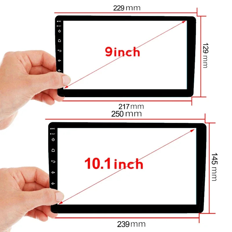 229*129*217mm For 9 10 Inch Radio Stereo DVD Touch Full LCD Screen For TEYES CC2 CC3 Car Tempered Glass Protective Film Sticker